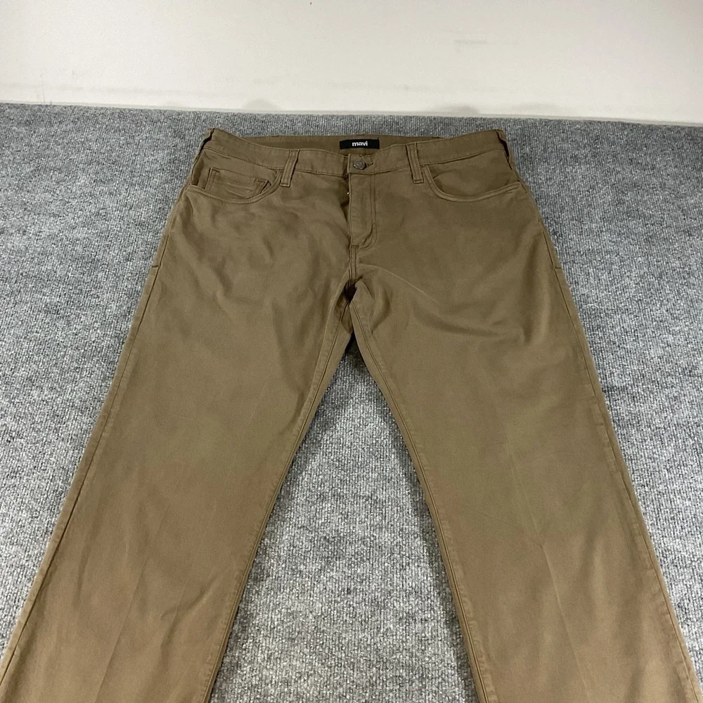 Mavi Matt Relaxed Straight Leg Jeans Mens 38x30 Brown Stretch Casual Pants